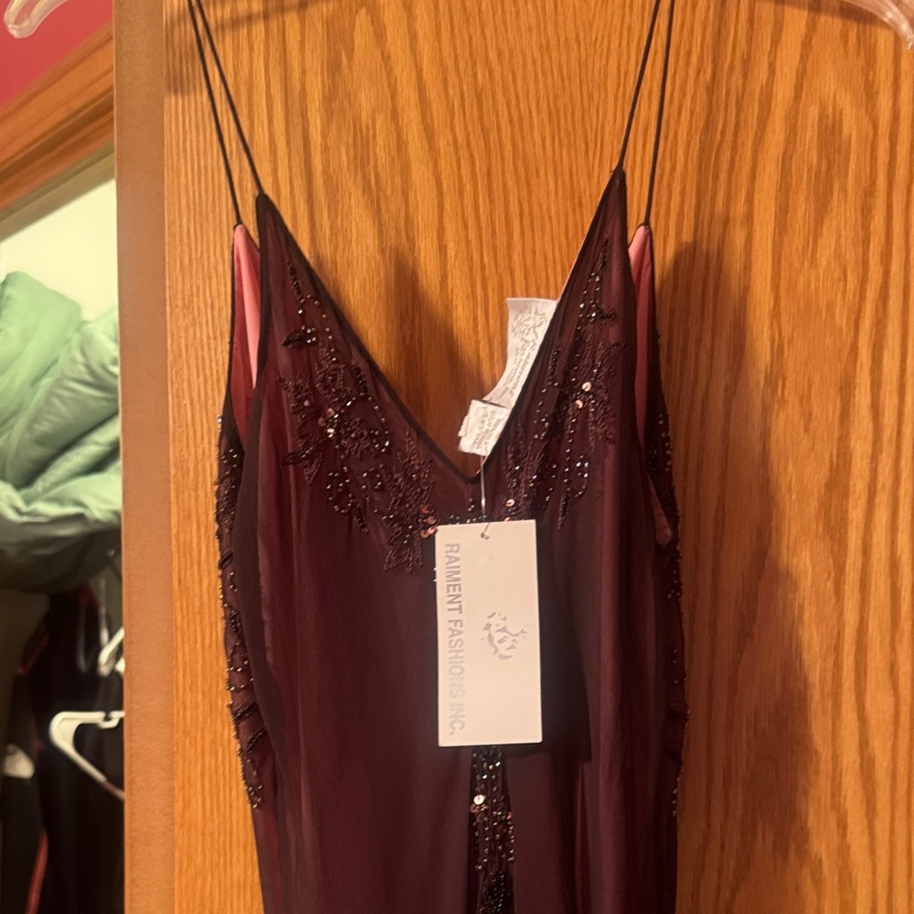 Asymmetrical Burgundy Dress